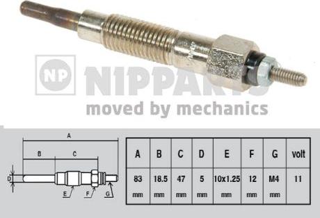 Nipparts J5711008 - Kvēlsvece ps1.lv