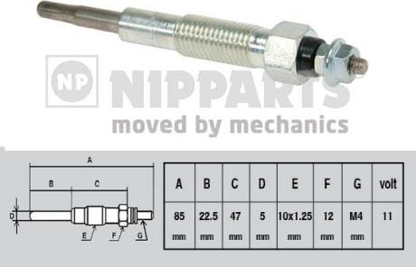 Nipparts J5713008 - Kvēlsvece ps1.lv