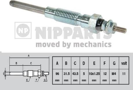 Nipparts J5712001 - Kvēlsvece ps1.lv