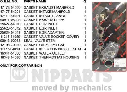 Nipparts J1242061 - Blīvju komplekts, Motora bloka galva ps1.lv