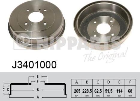 Nipparts J3401000 - Bremžu trumulis ps1.lv