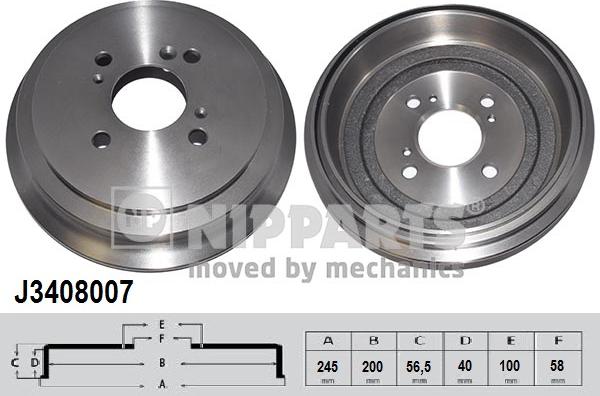 Nipparts J3408007 - Bremžu trumulis ps1.lv