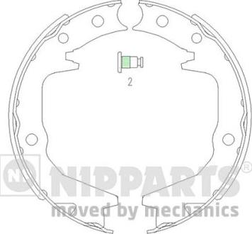 Nipparts J3505039 - Bremžu loku kompl., Stāvbremze ps1.lv