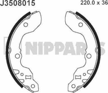 Nipparts J3508015 - Bremžu loku komplekts ps1.lv