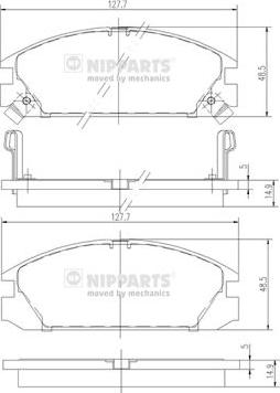 Nipparts J3604018 - Bremžu uzliku kompl., Disku bremzes ps1.lv