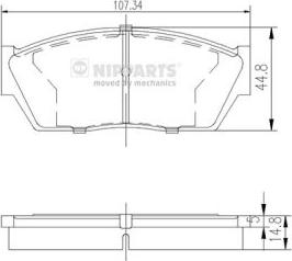 Nipparts J3604013 - Bremžu uzliku kompl., Disku bremzes ps1.lv