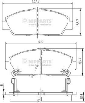 Nipparts J3604037 - Bremžu uzliku kompl., Disku bremzes ps1.lv