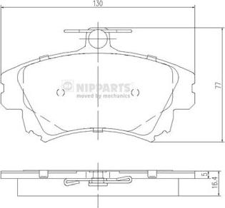 Nipparts J3605042 - Bremžu uzliku kompl., Disku bremzes ps1.lv