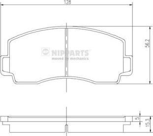 Nipparts J3605002 - Bremžu uzliku kompl., Disku bremzes ps1.lv