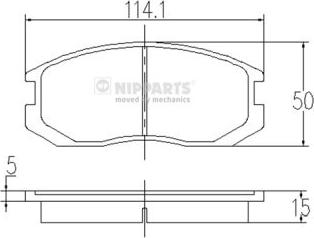 Nipparts J3605032 - Bremžu uzliku kompl., Disku bremzes ps1.lv