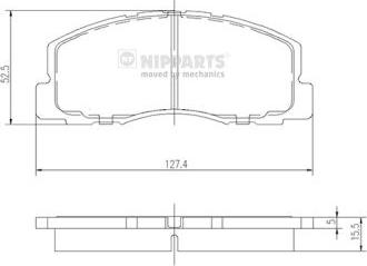 Nipparts J3605025 - Bremžu uzliku kompl., Disku bremzes ps1.lv