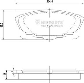 Nipparts J3606016 - Bremžu uzliku kompl., Disku bremzes ps1.lv