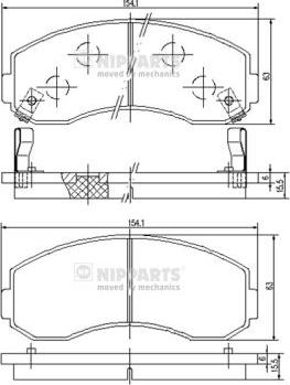 Nipparts J3600101 - Bremžu uzliku kompl., Disku bremzes ps1.lv