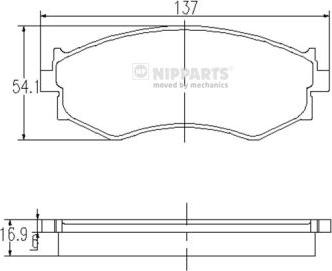 Nipparts J3601042 - Bremžu uzliku kompl., Disku bremzes ps1.lv