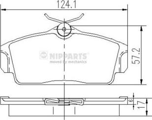 Nipparts J3601068 - Bremžu uzliku kompl., Disku bremzes ps1.lv