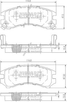 Nipparts J3601035 - Bremžu uzliku kompl., Disku bremzes ps1.lv