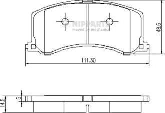 Nipparts J3608016 - Bremžu uzliku kompl., Disku bremzes ps1.lv