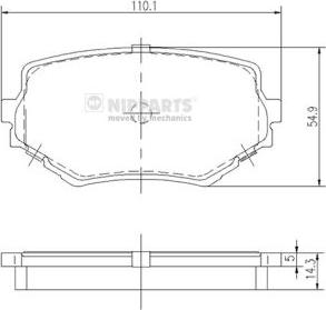 Nipparts J3608017 - Bremžu uzliku kompl., Disku bremzes ps1.lv