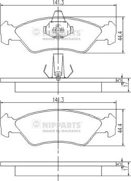 Nipparts J3603049 - Bremžu uzliku kompl., Disku bremzes ps1.lv