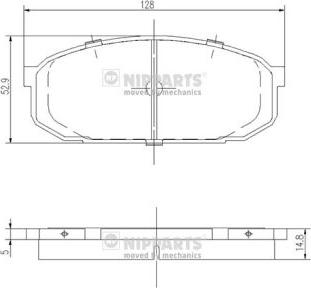 Nipparts J3603039 - Bremžu uzliku kompl., Disku bremzes ps1.lv