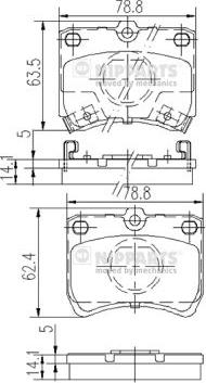 Nipparts J3603032 - Bremžu uzliku kompl., Disku bremzes ps1.lv