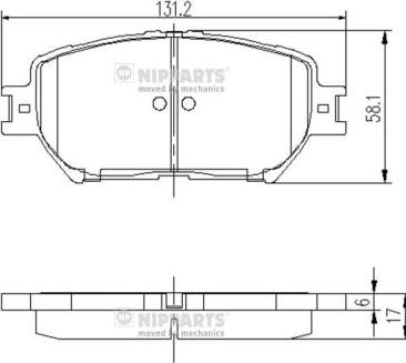 Nipparts J3602099 - Bremžu uzliku kompl., Disku bremzes ps1.lv