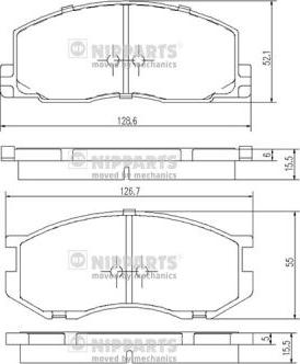 Nipparts J3602039 - Bremžu uzliku kompl., Disku bremzes ps1.lv