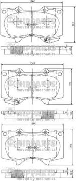 Nipparts J3602109 - Bremžu uzliku kompl., Disku bremzes ps1.lv