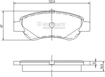 Nipparts J3602122 - Bremžu uzliku kompl., Disku bremzes ps1.lv