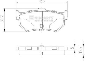 Nipparts J3618000 - Bremžu uzliku kompl., Disku bremzes ps1.lv