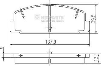 Nipparts J3613002 - Bremžu uzliku kompl., Disku bremzes ps1.lv