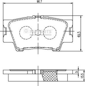 Nipparts J3612035 - Bremžu uzliku kompl., Disku bremzes ps1.lv