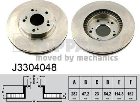 Nipparts J3304048 - Bremžu diski ps1.lv