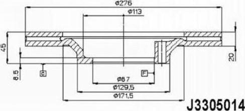 Nipparts J3305014 - Bremžu diski ps1.lv