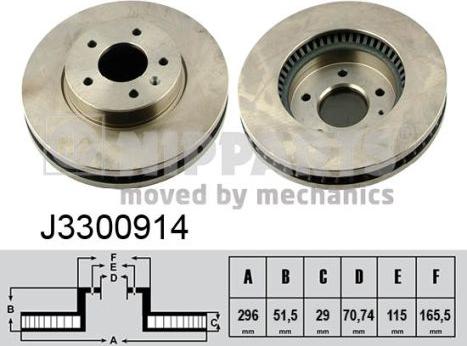 Nipparts J3300914 - Bremžu diski ps1.lv