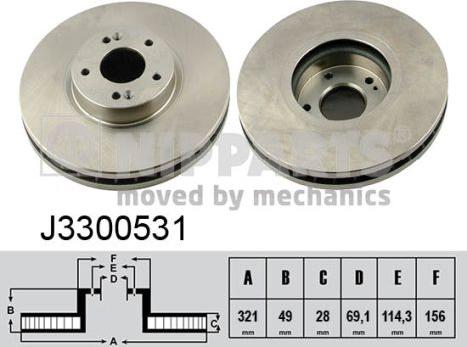 Nipparts J3300531 - Bremžu diski ps1.lv