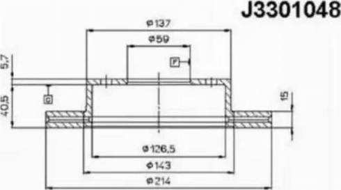 Nipparts J3301048 - Bremžu diski ps1.lv