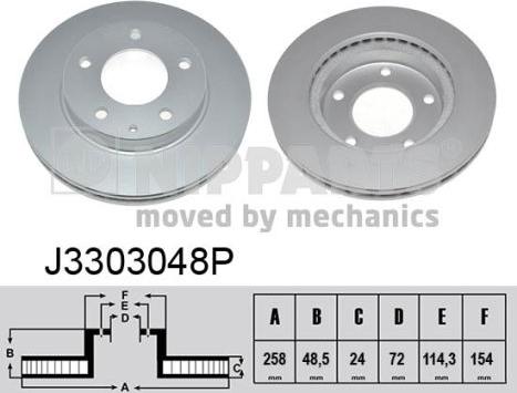 Nipparts J3303048P - Bremžu diski ps1.lv