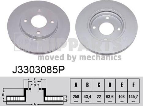 Nipparts J3303085P - Bremžu diski ps1.lv