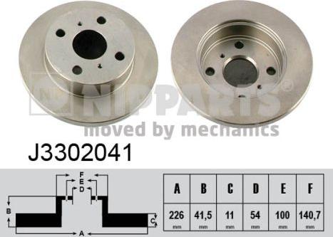 Nipparts J3302041 - Bremžu diski ps1.lv