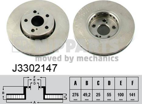 Nipparts J3302147 - Bremžu diski ps1.lv