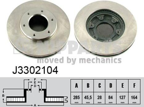 Nipparts J3302104 - Bremžu diski ps1.lv