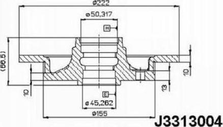 Nipparts J3313004 - Bremžu diski ps1.lv