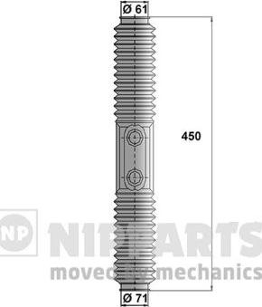 Nipparts J2844006 - Putekļusargu komplekts, Stūres iekārta ps1.lv