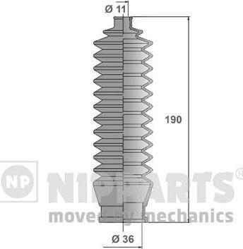 Nipparts J2843001 - Putekļusargu komplekts, Stūres iekārta ps1.lv