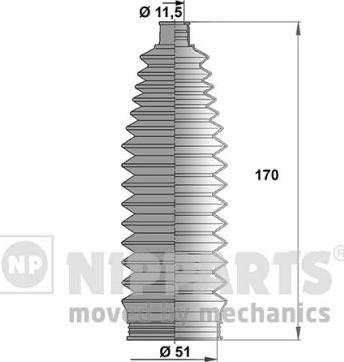 Nipparts J2842029 - Putekļusargu komplekts, Stūres iekārta ps1.lv