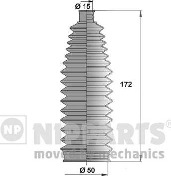 Nipparts J2842023 - Putekļusargu komplekts, Stūres iekārta ps1.lv