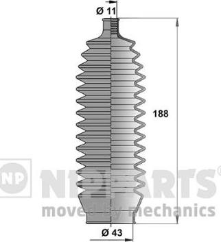 Nipparts J2847010 - Putekļusargu komplekts, Stūres iekārta ps1.lv