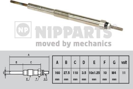 Nipparts N5712027 - Kvēlsvece ps1.lv