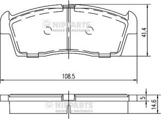 Nipparts N3608032 - Bremžu uzliku kompl., Disku bremzes ps1.lv